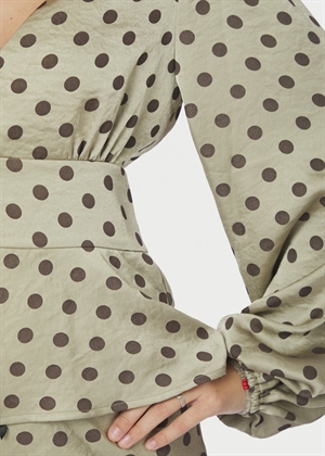 Jellima dotted bluse Pistachio Neo Noir 